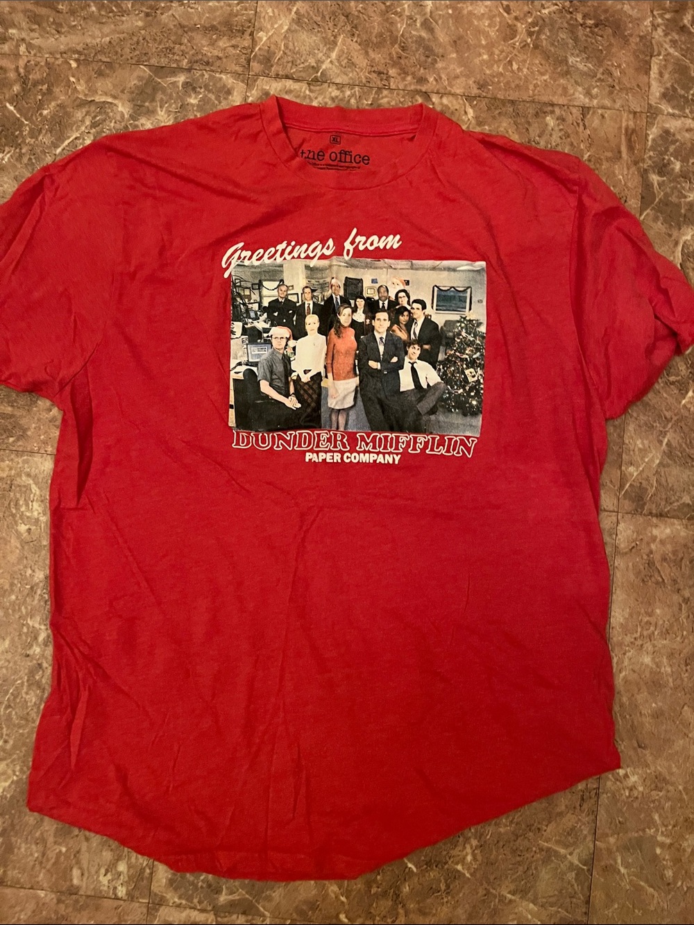 Ripple Junction Red 'Dunder Mifflin' Short Sleeve Graphic Tee